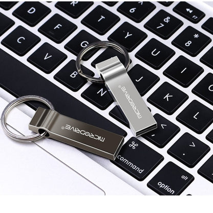 MicroDrive 128GB USB 2.0 Metal Keychain U Disk (Grey) - USB Flash Drives by MicroDrive | Online Shopping South Africa | PMC Jewellery