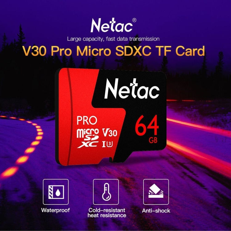 Netac P500 PRO 64GB U3 Speed Level Automobile Data Recorder Monitor Camera Memory Card TF Card - Micro SD Card by Netac | Online Shopping South Africa | PMC TechLife | Buy Now Pay Later Mobicred